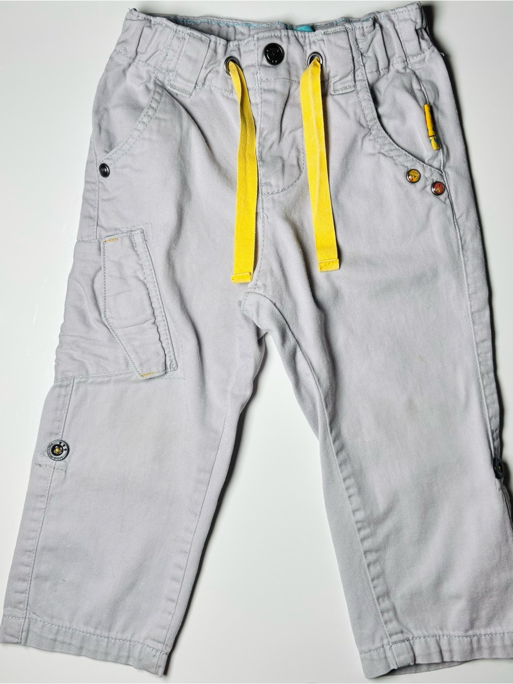 Trois Moutons Kids Grey Ribbon Cargo Pants 24M